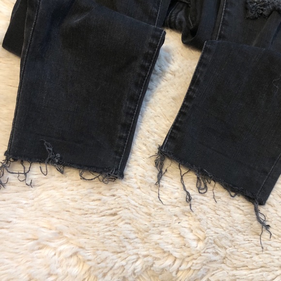 Madewell Distressed High Rise Black Skinny Jeans - Picture 9 of 10